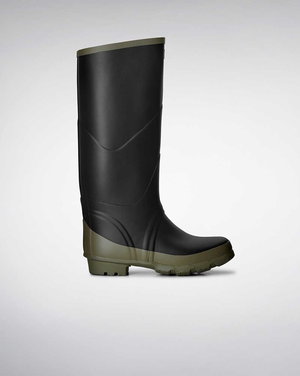 Hunter Argyll Bullseye Full Knee Women's Rain Boots NZ-93224S Black